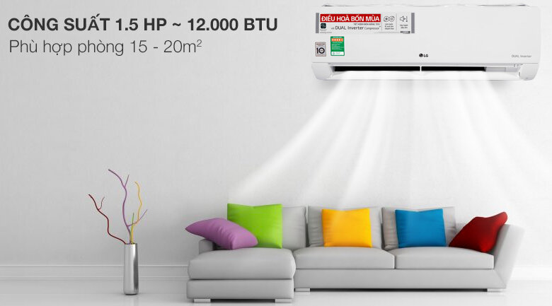 Điều hòa 2 chiều Inverter LG B13END 12.000BTU Dual Cool