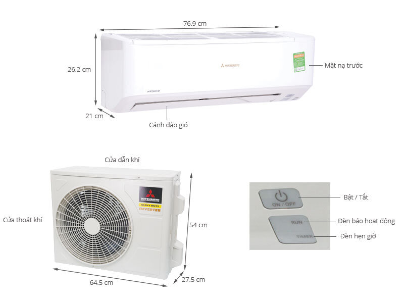 Máy lạnh Mitsubishi Heavy Inverter 1 HP SRK10YN-S5 Máy lạnh Mitsubishi Heavy Inverter 1 HP SRK10YN-S5