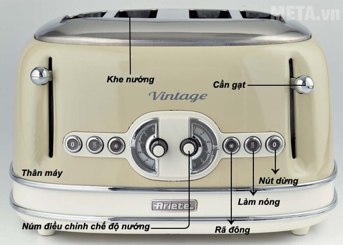 Máy nướng bánh mì 4 khay Ariete MOD 0156