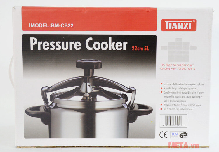 Nồi áp suất inox Tianxi BM-CS22 (22cm) - 5 lít
