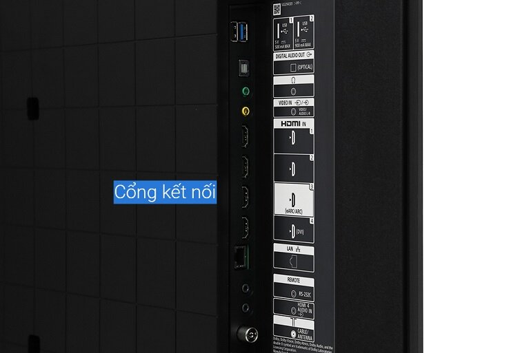 Android Tivi Sony 43 inch 4K KD-43X80J cổng kết nối