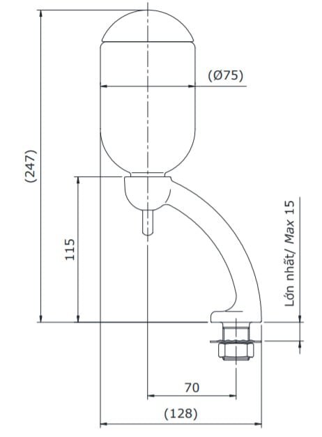 Hộp xịt xà phòng gắn chậu