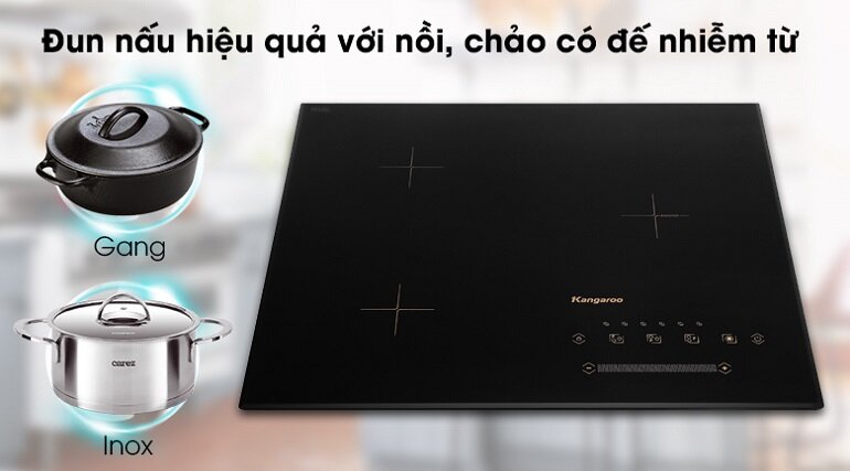 Bếp từ âm 3 vùng nấu Kangaroo KG836i