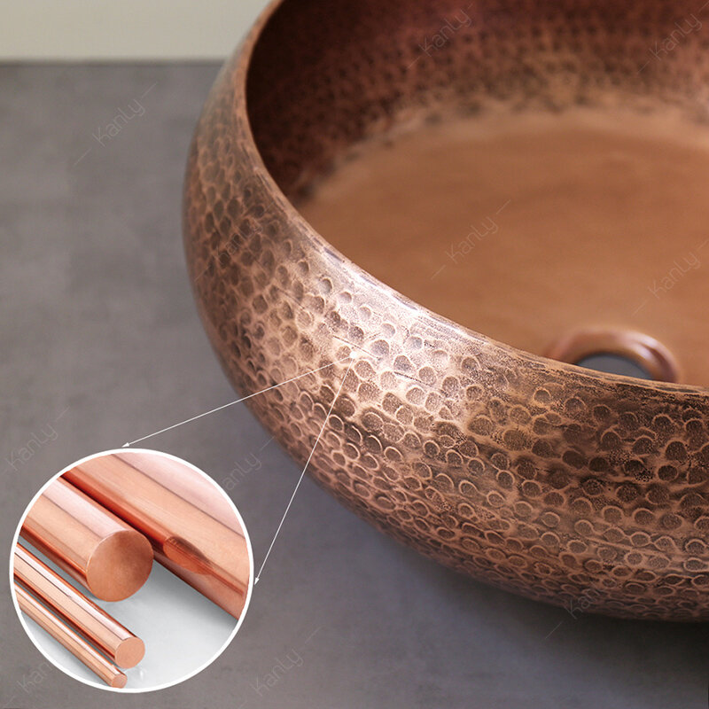 Chậu rửa lavabo bằng đồng Kanly RSC122V / RSC121V