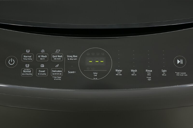 Máy giặt LG Inverter 16 kg TV2516DV3B bảng điều khiển