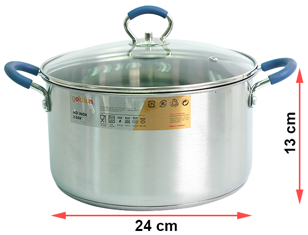 Bộ nồi Inox từ 4 chiếc cao cấp Goldsun GH18-4308SG