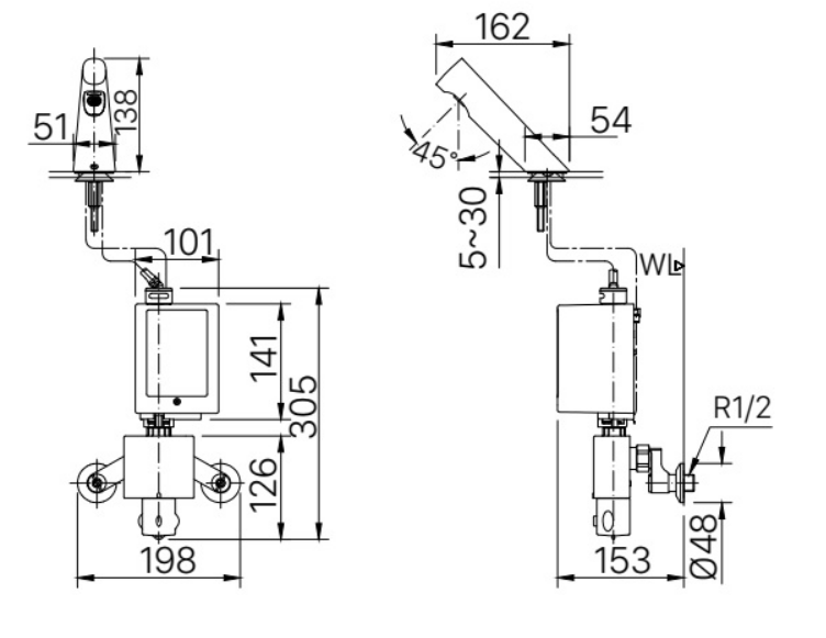 voi-chau-cam-ung-inax-amv-300k