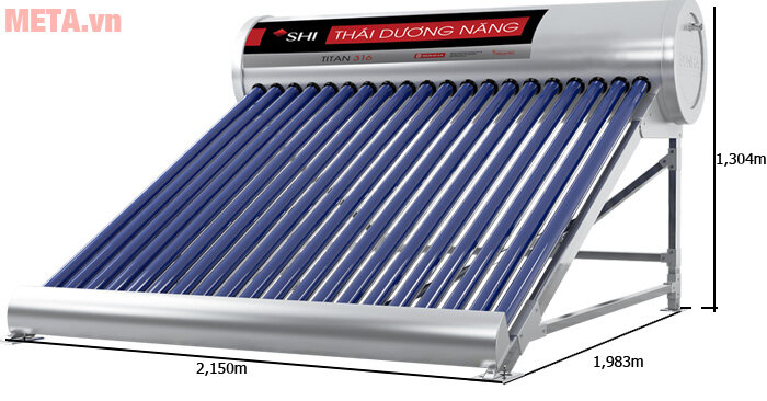 Máy nước nóng năng lượng mặt trời Thái dương năng Titan 316 24 ống - 260 lít