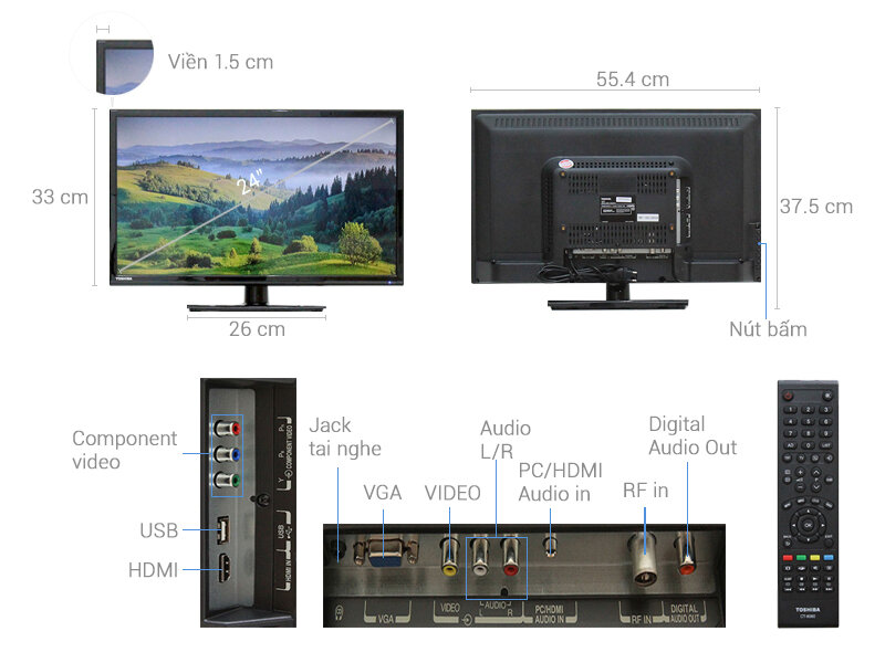 Tivi Toshiba 24 inch 24S2550 Tivi Toshiba 24 inch 24S2550