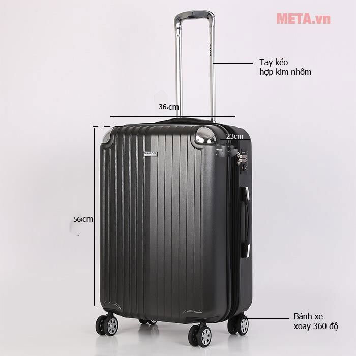 Vali nhựa Sakos khung dây kéo Sapphire Z22