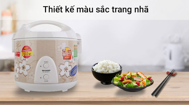 Nồi cơm điện Sharp 1.8 lít KS-N191ETV Nồi cơm điện Sharp 1.8 lít KS-N191ETV