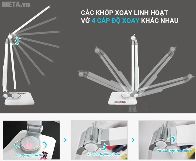 Đèn bàn Led Hàn Quốc cảm ứng Prism 4400W (Trắng)