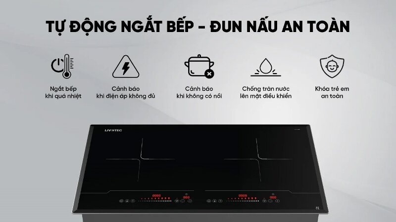 Bếp từ đôi Livotec LID-888 