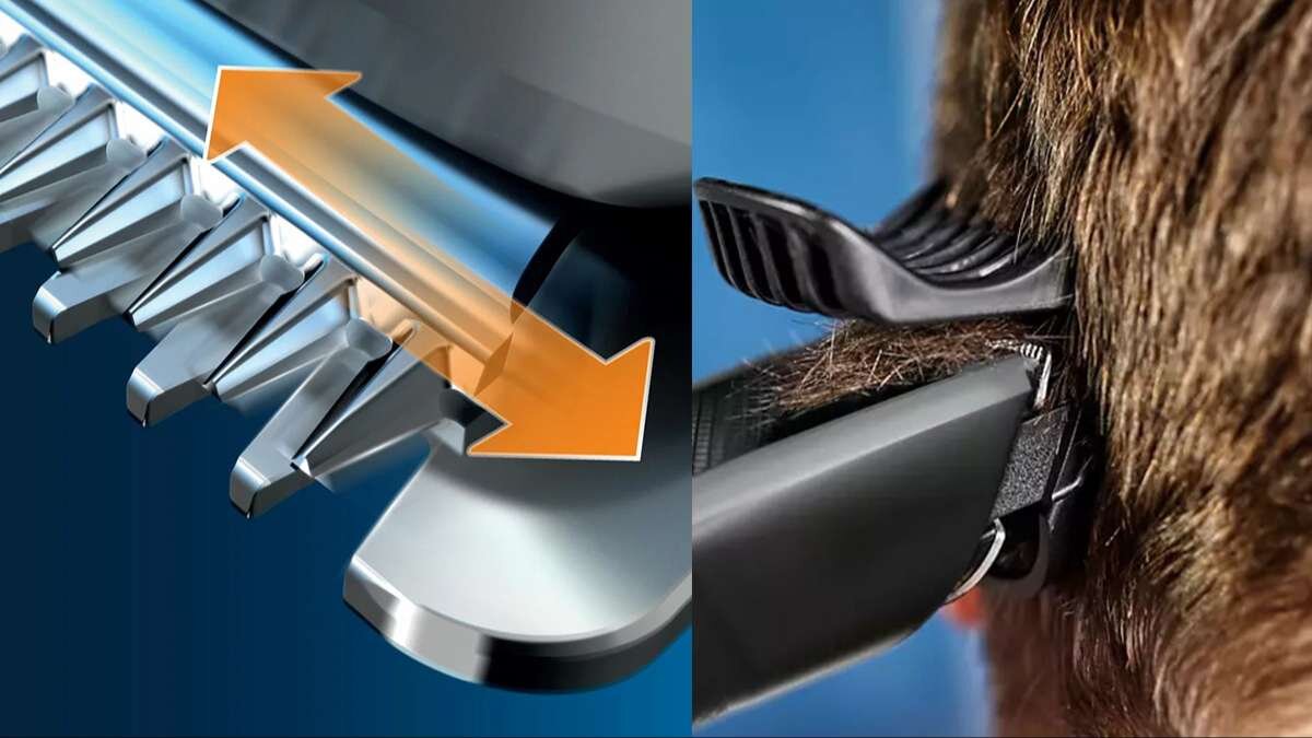 Philips HC3525/15 sử dụng lưỡi cắt kim loại tự mài bén