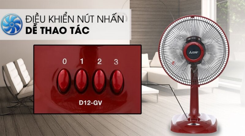 Điều khiển nút nhấn dễ thao tác (Ảnh: Điện Máy Xanh).