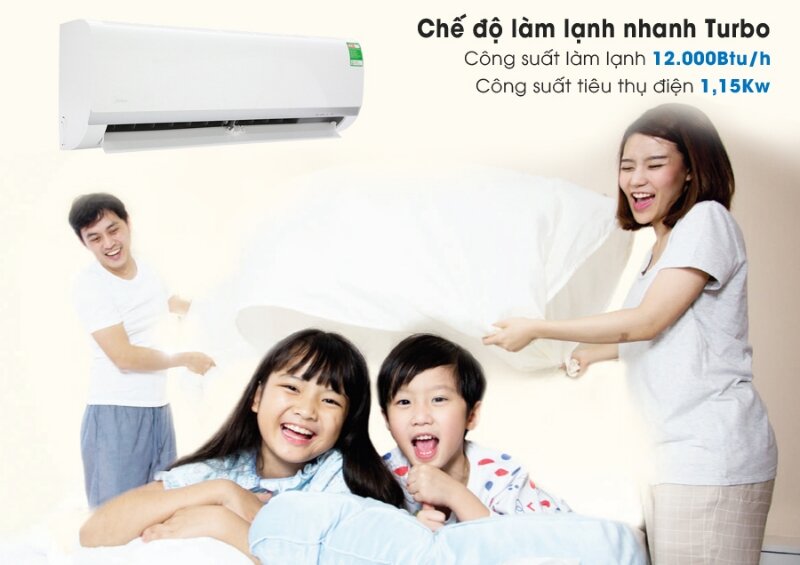 Điều hòa Midea 13000 BTU 1 chiều Inverter MSAFA-13CRDN8 gas R-32