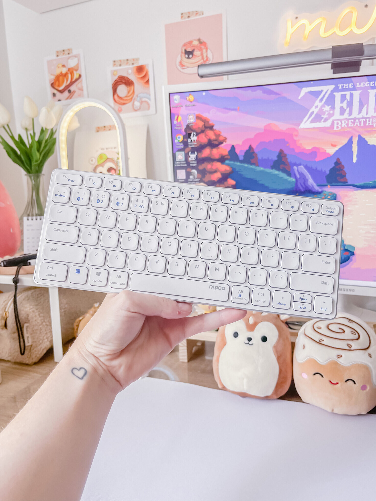 Bộ bàn phím chuột không dây Rapoo 9050M (9600M) 2