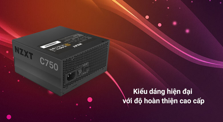 Nguồn/ Power NZXT C750W 80 Gold | Kiểu dáng hiện đại với độ hoàn thiện cáo cấp