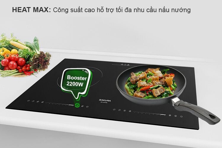 Bếp từ Sakura nấu ăn nhanh chóng nhờ công suất cao Bếp từ Sakura