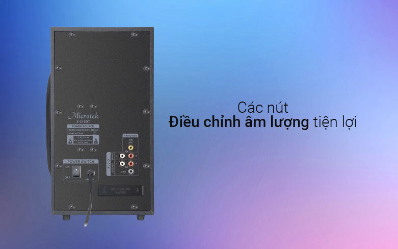 Loa Bluetooth Microtek X-218BT (3.1) | Điều chỉnh âm lượng tiện lợi