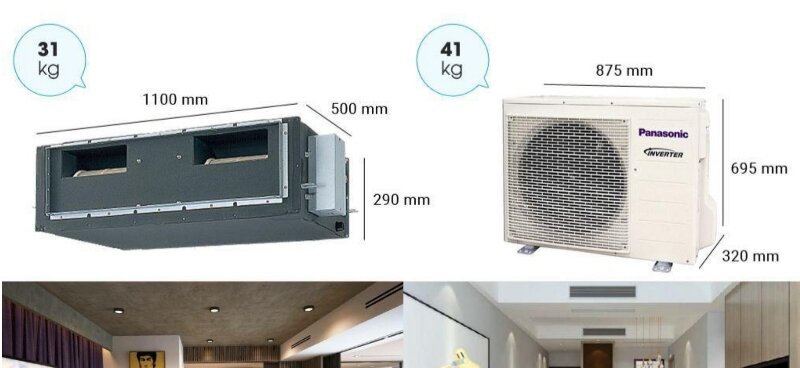 Điều hòa giấu trần 18000 BTU 1 chiều Inverter Panasonic S-18PF2H5-8 gas R-410A