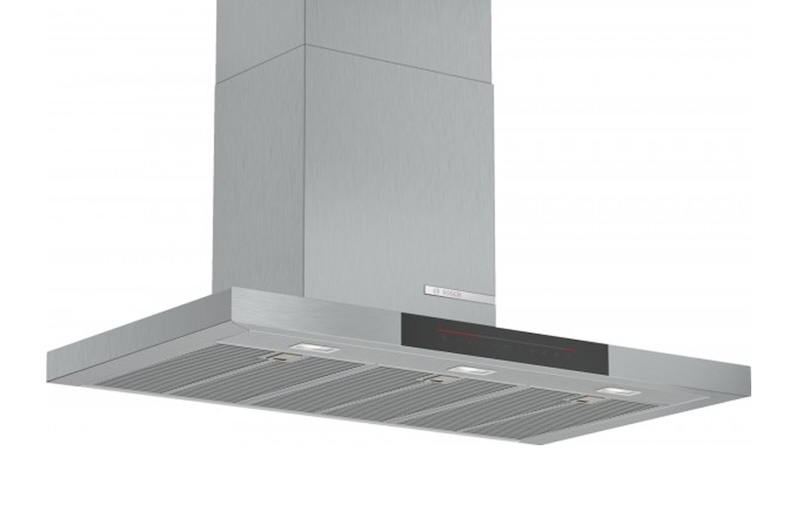 Máy hút mùi áp tường Bosch DWB98JQ50B thiết kế áp tường hiện đại (Ảnh: Bosch).