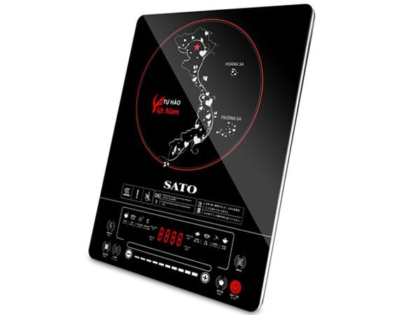 Bếp từ đơn Sato BT071 có mặt kính nhẵn bóng dễ lau chùi Bếp từ đơn Sato BT071