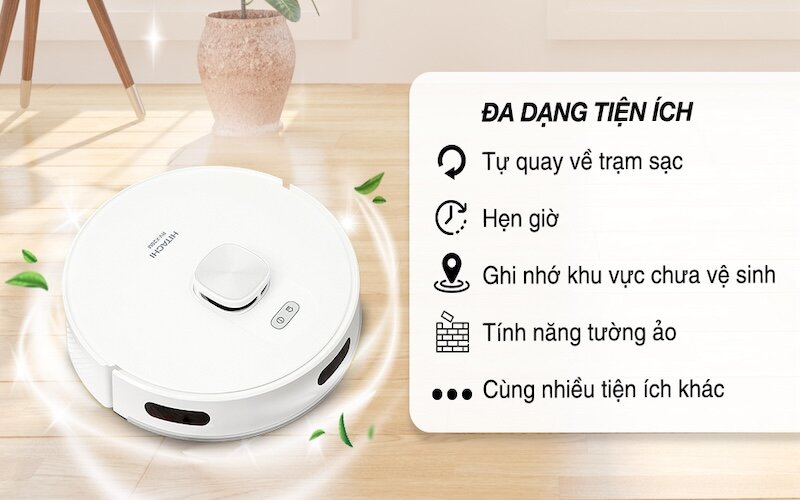 Robot hút bụi lau nhà Hitachi RV-X20M (Ảnh: dienmayxanh).