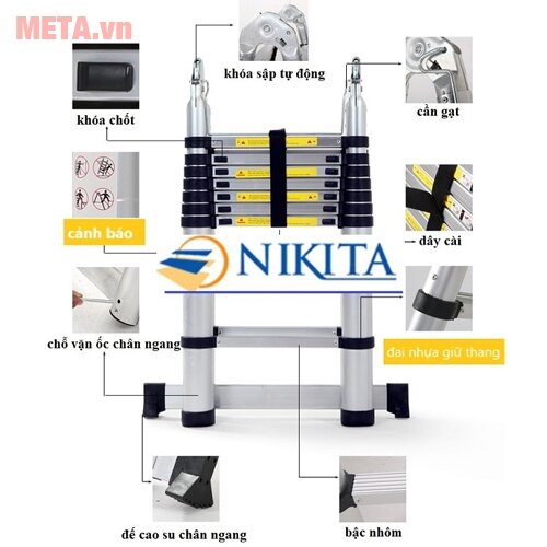 Thang nhôm rút đa năng Nikita NKT-AI80