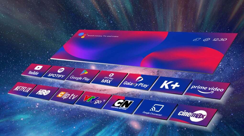 Giải trí với kho ứng dụng khổng lồ trên Tivi Casper 4K 55 inch 55UGA610 Giải trí với kho ứng dụng khổng lồ trên Tivi Casper 4K 55 inch 55UGA610