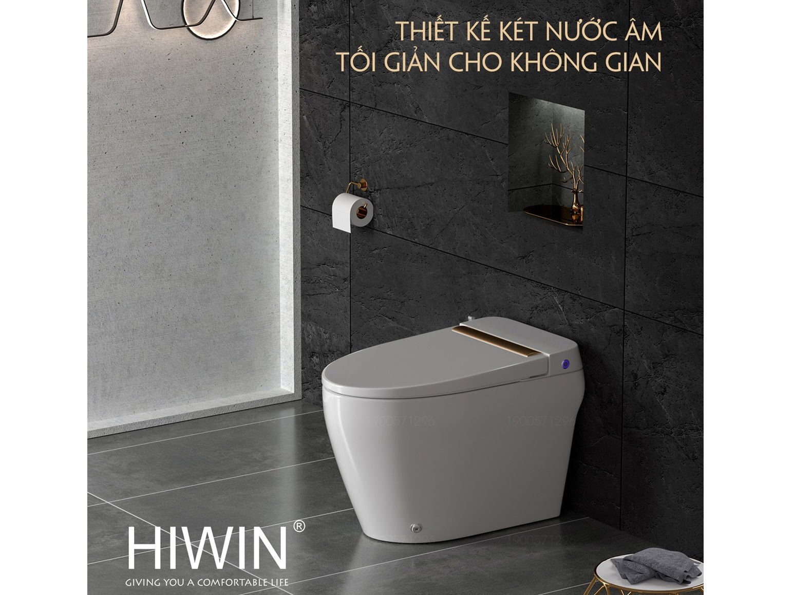 Bồn cầu thiết kế két nước âm Bồn cầu vệ sinh