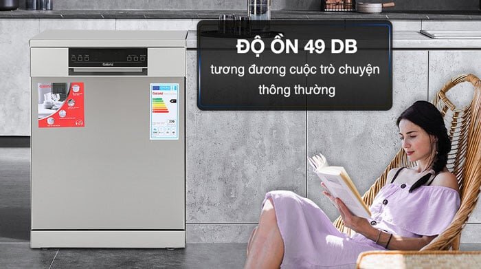 máy rửa chén Galanz W60B1A401M-AE5(SS) hoạt động êm ái