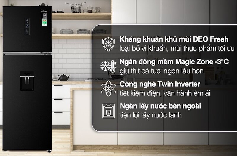 Tủ lạnh Aqua 347 Lít AQR-T400FA được trang bị công nghệ hiện đại