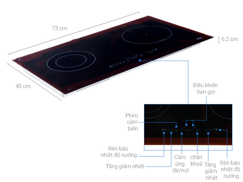 Bếp từ hồng ngoại Teka IR 720 Bếp từ hồng ngoại Teka IR 720