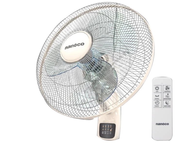 Hình ảnh quạt treo tường có remote Nanoco NWF1610RC Hình ảnh quạt treo tường có remote Nanoco NWF1610RC
