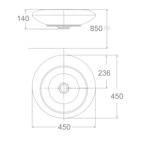 Bản vẽ kỹ thuật chậu rửa mặt lavabo đặt bàn AMERICAN STANDARD WP-F643