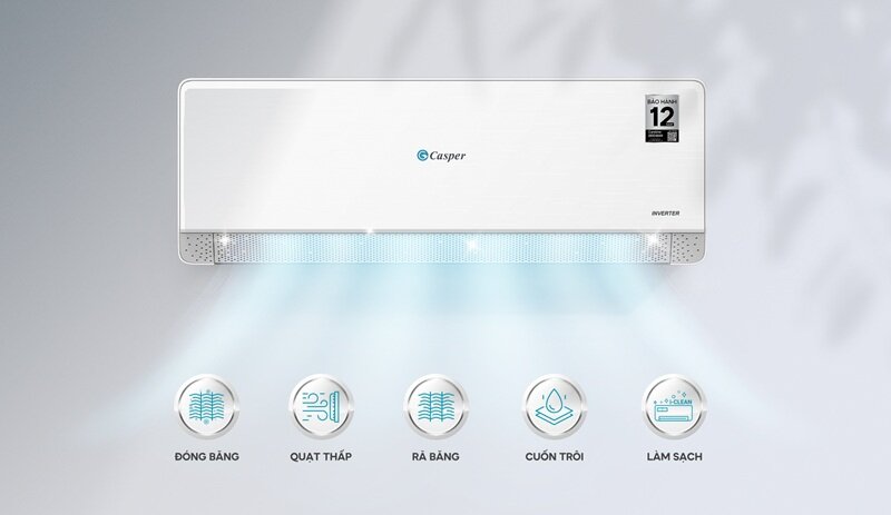 Điều hòa Casper Inverter 9000 BTU 1 chiều QC-09IU36A gas R-32