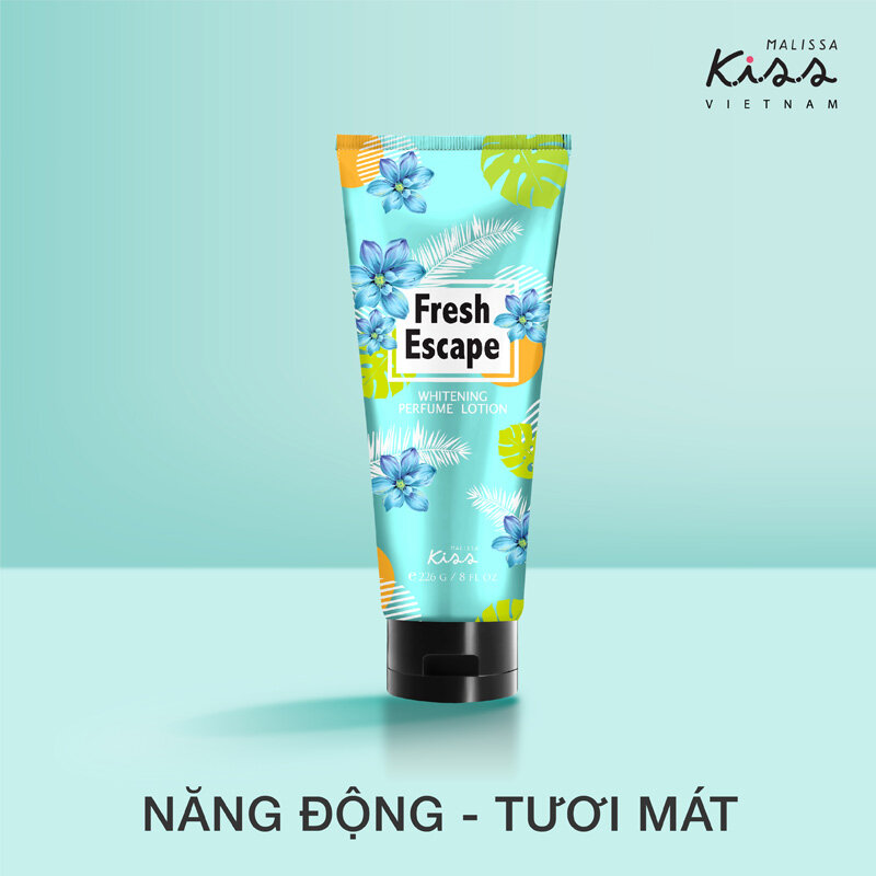 Sữa Dưỡng Thể Malissa Kiss Sáng Da #Fresh Escape 226g