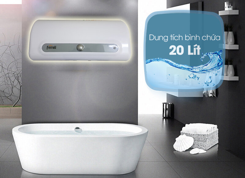 Bình nước nóng ngang Ferroli QQ EVO ME 20 lít Bình nước nóng ngang Ferroli QQ EVO ME 20 lít