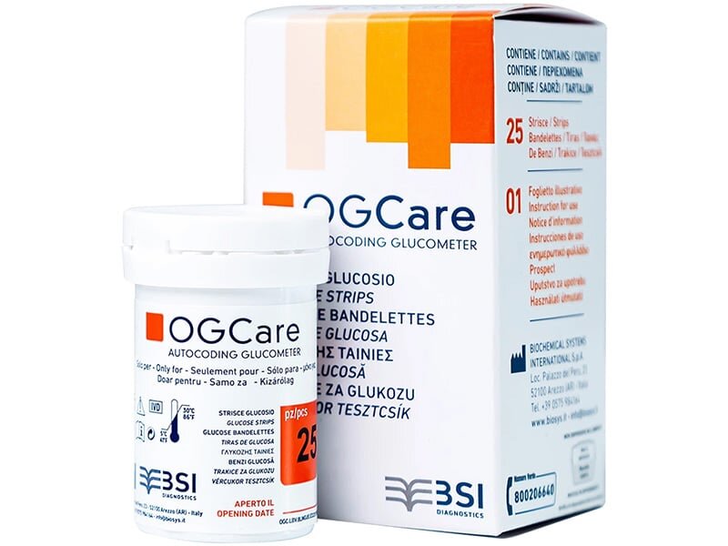 Que thử đường huyết OGCARE (25 que) cho độ chính xác cao Que thử đường huyết OGCARE (25 que) cho độ chính xác cao