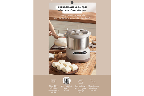 Máy nhào bột tự động 7L Bear DM-B70V1 Máy nhào bột tự động 7L Bear DM-B70V1