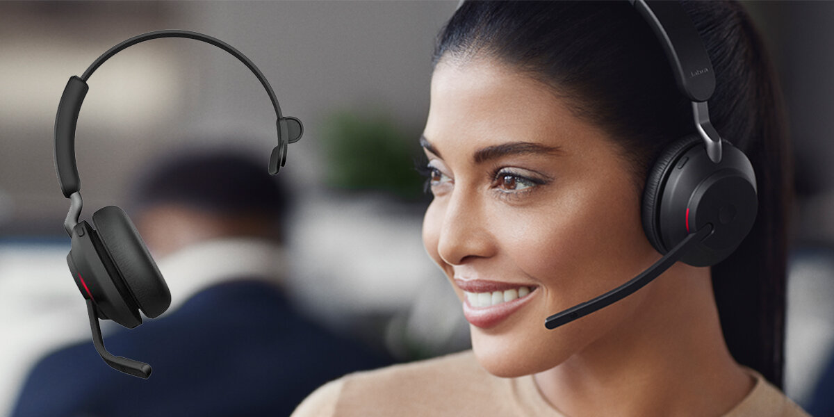 Tai nghe Jabra Evolve2 65 MS Mono Stand (kèm đế sạc)