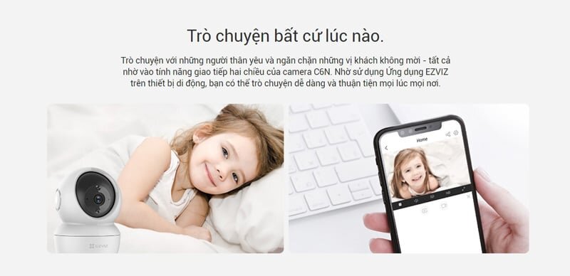 EZVIZ CS-C6N 4MP kết nối với điện thoại