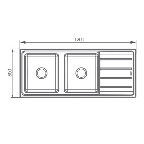 Bản vẽ kỹ thuật chậu rửa chén ATMOR AT-387C