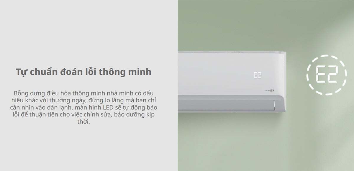 Điều hòa Inverter Comfee CFS-18VAFF-V có tính năng chẩn đoán lỗi thông minh Điều hòa Inverter Comfee CFS-18VAFF-V có tính năng chẩn đoán lỗi thông minh