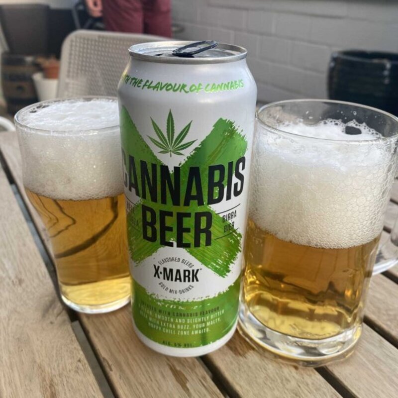 Bia X-Mark Cannabis Beer 5% - Lon 500ml, Thùng 12 Lon