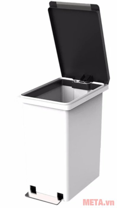 Thùng rác nhựa đạp dòng Compact Fitis PPS1-903 - 10L (trắng đen) Thùng rác nhựa đạp dòng Compact Fitis PPS1-903 - 10L (trắng đen)