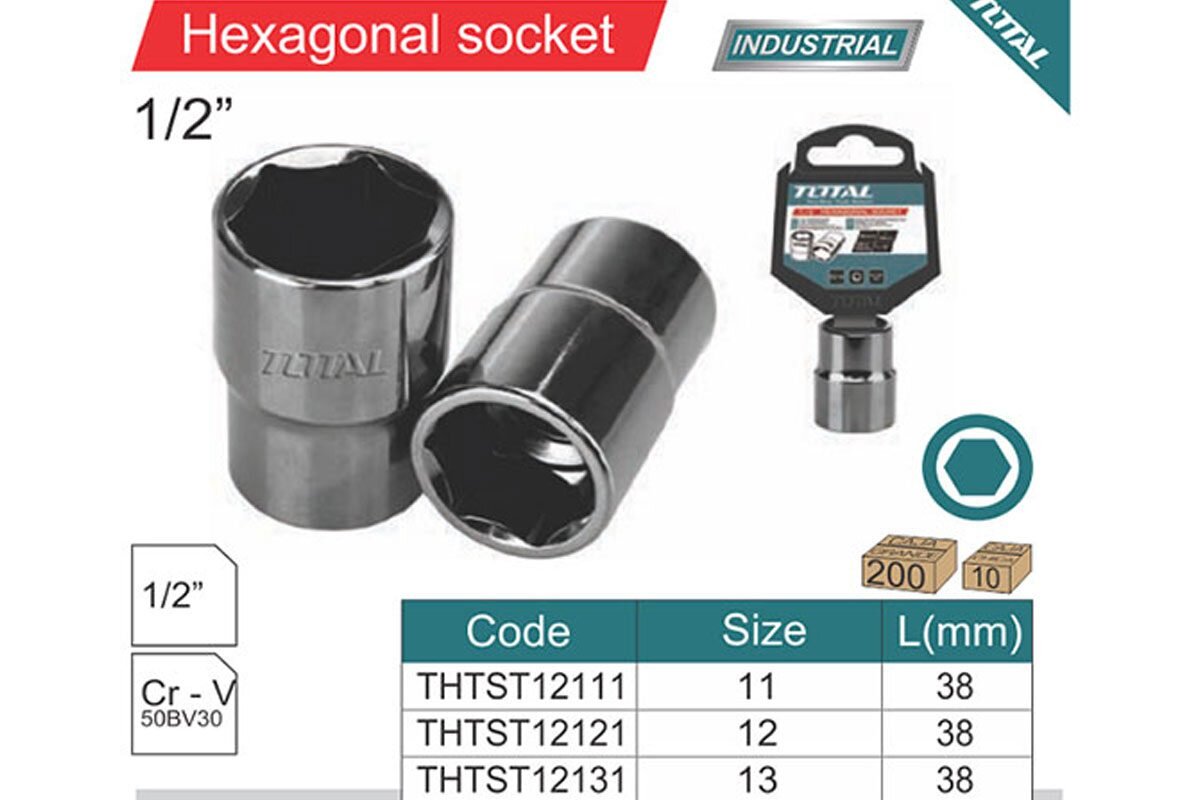 Đầu tuýp 13mm Total THTST12131