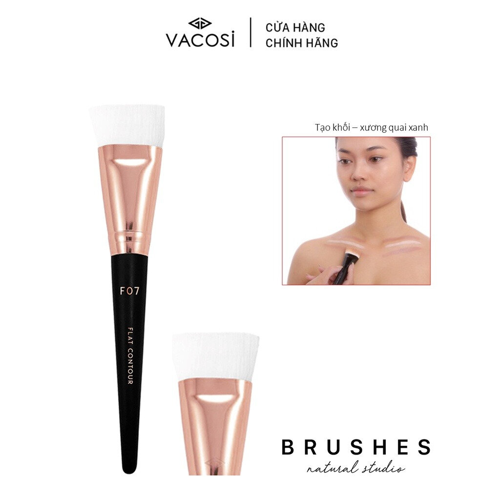 Cọ Đánh Khối Đầu Dẹp Vacosi Flat Contour Brush F07