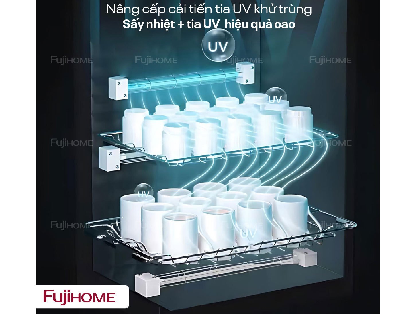 Tủ sấy chén bát tiệt trùng FujiHome DD128